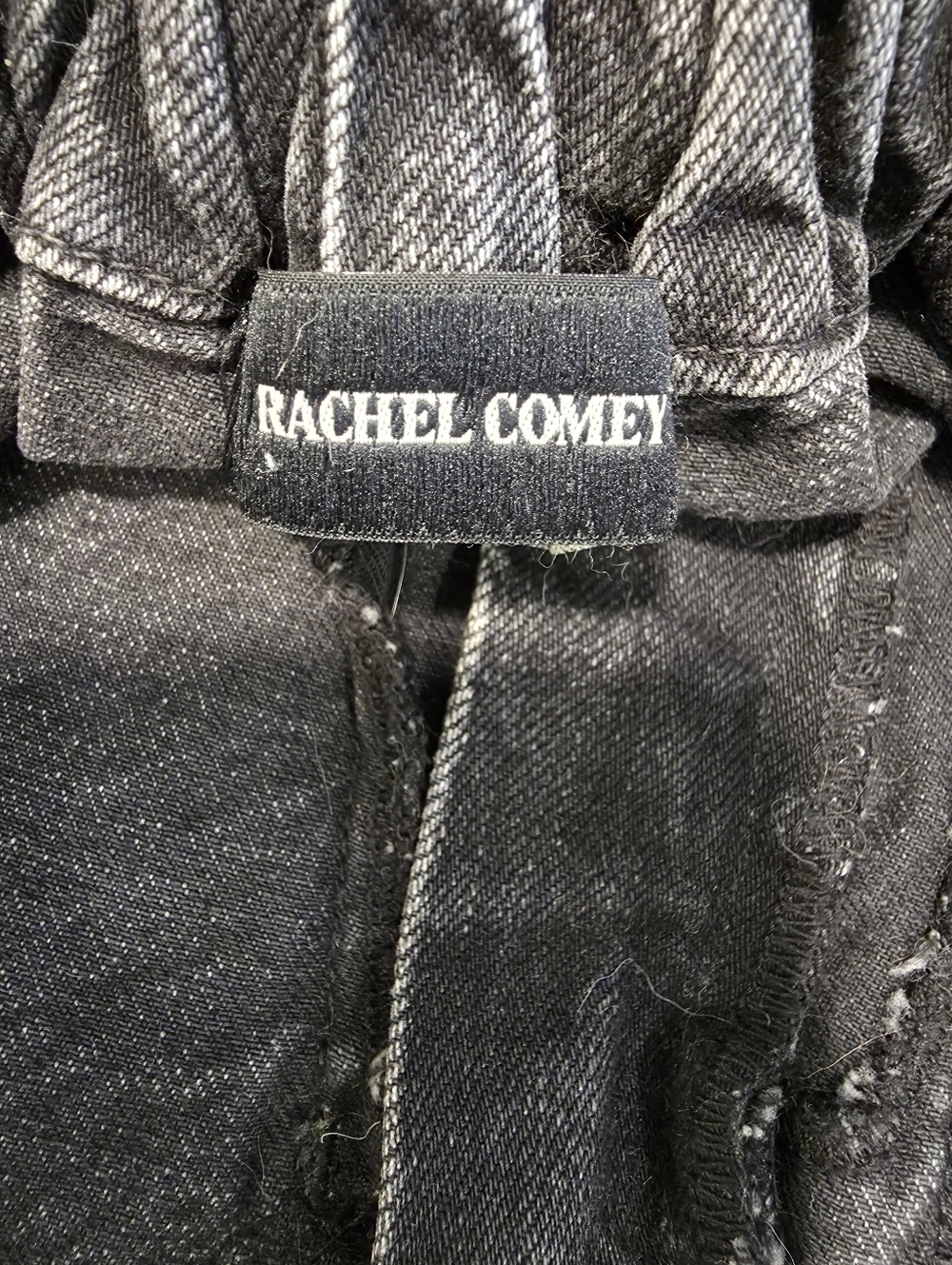 Rachel Comey Barrie Zip Front Straight Leg Washed Black Jean Pants - Picture 8 of 9